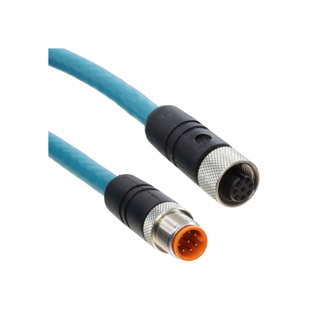 M12 Industrial Ethernet Double-ended cord set male - female